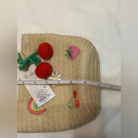 Cat & Jack Kids Straw Tote with Patches and Clear Pouch Belt Bag - Picture 11 of 14